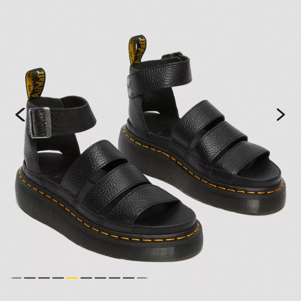 Dr. Martens Clarissa Ii Quad Black Strappy Sandals